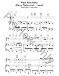 Mele Kalikimaka piano sheet music cover